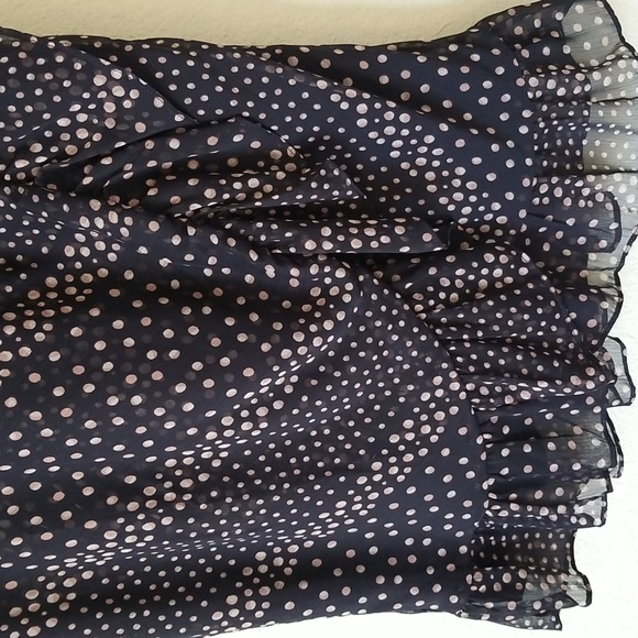BB Dakota Vintage Navy Dress With Ruffled Trim - Picture 6 of 9